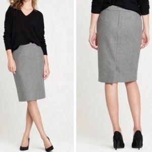 J.Crew Wool Flannel Pencil Skirt